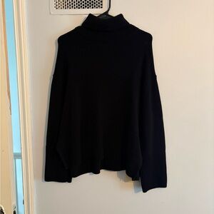 Women's Black Turtleneck Sweater